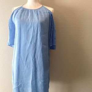 Maven West light blue off shoulder slip dress. NWT.